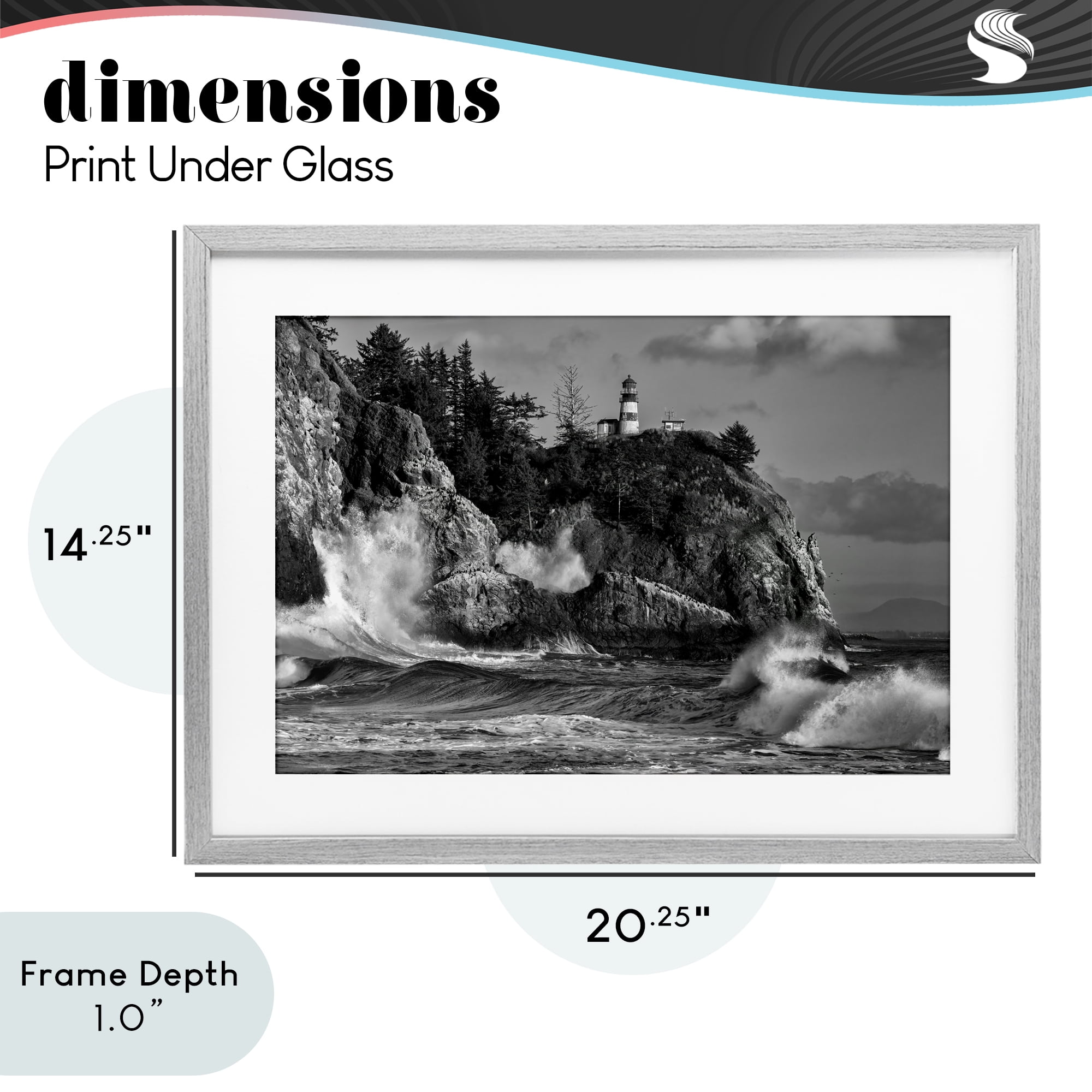 Stupell Industries Rising Tide at Cape Gray Framed Print Under Glass, design by Rick Berk
