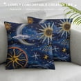 thumbnail image 3 of BCIIG Stars Moon Sun Graphic Decorative Throw Pillow Cover for Home Couch Living Room Bed Sofa Short Plush 1PC 20x20in, 3 of 5