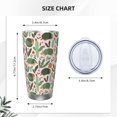 thumbnail image 4 of Salouo Armadillo Print 20oz Tumbler with Lid,Stainless Steel Vacuum Insulated Tumbler Durable Insulated Coffee Mug Thermal Cup with Splash Proof Sliding Lid-Straw Three-piece Set, 4 of 8