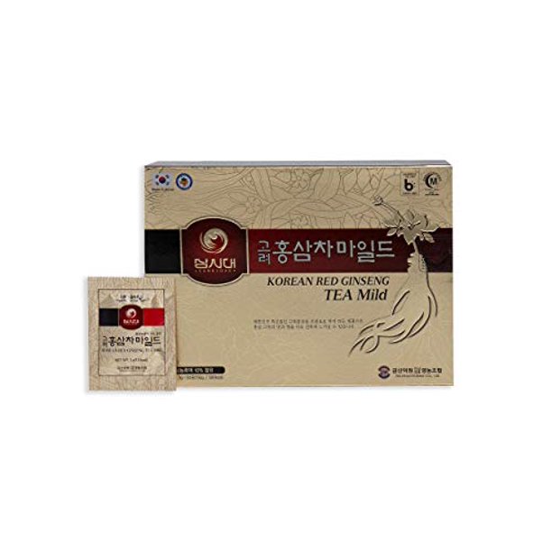 Korean Panax Red Ginseng Tea, Box of 50 Bags, Improves Blood ...