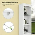 thumbnail image 5 of S-HOME Tall Slim Design Narrow Cabinet with Drawer in Elegant White Finish, Perfect Storage Solution for Small Bathrooms, 5 of 7