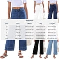 thumbnail image 3 of Erwazi Women's Ankle Length Jeans Solid Belted Wasit Straight Wide Leg Casual Trendy Denim Pants with Pockets, 3 of 7