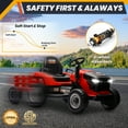 thumbnail image 5 of Joyracer 24 Volt Ride on Toys, Ride on Tractor w/ Tiltable & Detachable Trailer, 2x200W Power Car Wheels for Kids, Remote Control, Bluetooth, Shifter, Music, Red, 5 of 11