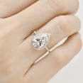thumbnail image 4 of solitaire jewels 3CT Pear Halo Moissanite Engagement Ring For Women, 14K Yellow Gold, 4 of 5
