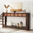 thumbnail image 1 of AKDSteel 54-Inch Long Console Table, Wooden Entryway Table With 2 Drawers And Open Storage Shelf For Hallway Or Living Room, 1 of 9