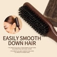 thumbnail image 6 of OPALESQUE 2pcs Boar Bristle Slick Back Hair Brush,Wooden Handle Styling Comb for Men & Women,Smooth, and Lay Hair Flat to Create Sleek Frizz-Free Hairstyles Perfect for Pompadour and Low Ponytail, 6 of 7