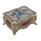 thumbnail image 3 of Caja de joyería vintage con cerradura grabado rosas rojas espejo interno terciopelo suave caja del tesoro para mujeres niñas, 3 of 8