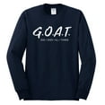 thumbnail image 2 of Wild Bobby, Goat God Over All Things Inspirational/Christian Men Long Sleeve Shirt, Navy, Large, 2 of 6