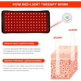 thumbnail image 4 of Red Light Therapy for Body, 15.9" x 7.9" Infrared Light Therapy Belt with 120 LEDs, 660nm Red Light & 850nm Infrared Light Therapy Mat with Timer for Back Shoulder Waist Muscle Pain Relief, 4 of 9