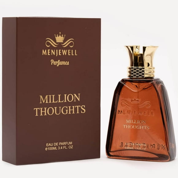 Million Thoughts Eau De Parfum For Men 100ml, 3.4 Fl.oz. | Premium Luxury Long Lasting Fragrance - With Grapefruit, Cinnamon & Woody Notes | Skin Friendly Perfume For Boys