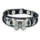 thumbnail image 3 of Pulsera de cuero sintético con cordón trenzado y correa ajustable para motociclistas UNA, 3 of 9