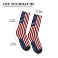 thumbnail image 3 of Women's Men's America Mexican Flag Colorful Novelty Pattern Crew Athletic Socks, 3 of 7