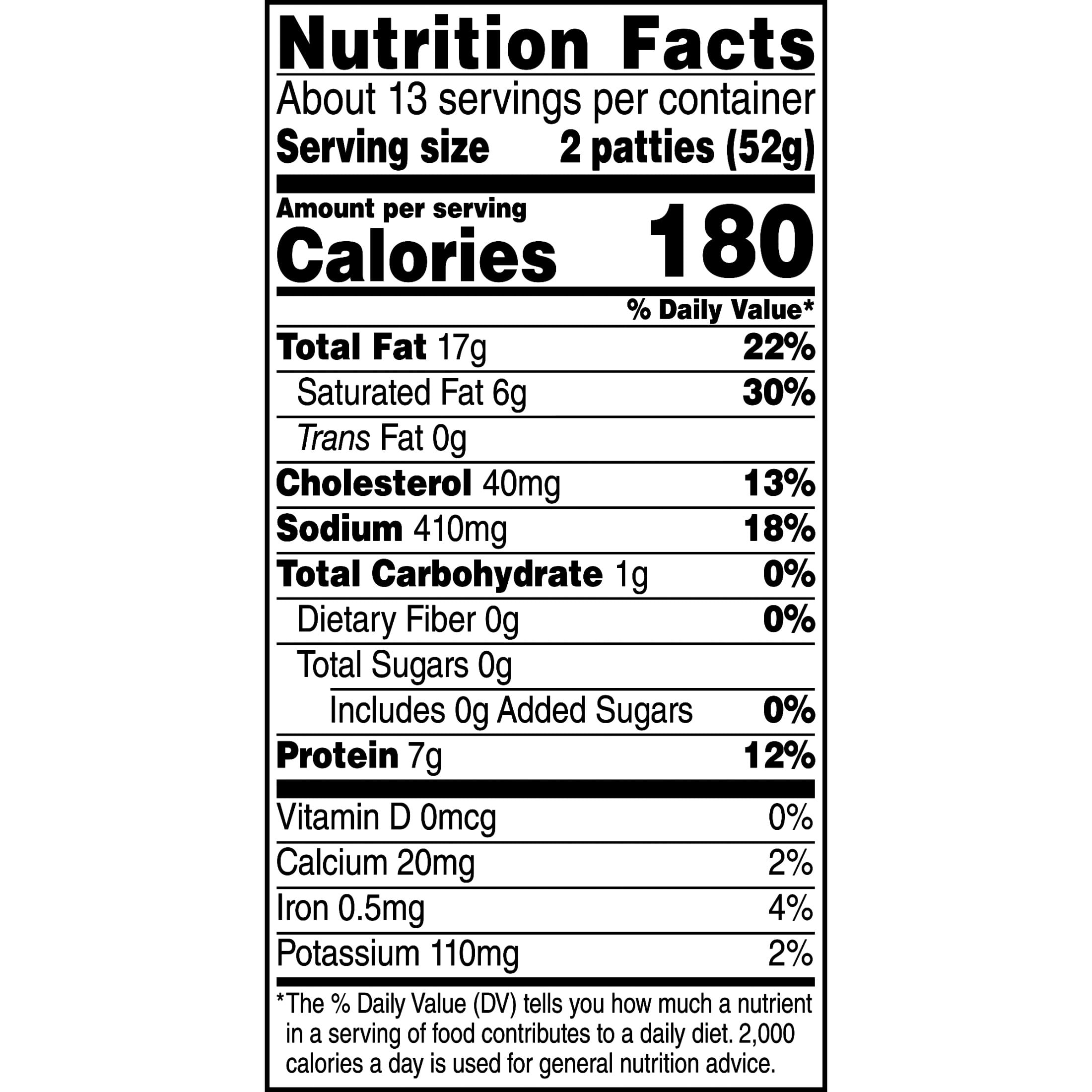 Jimmy Dean Heat 'N Serve Original Pork Breakfast Sausage Patties, 26 Count (Frozen)