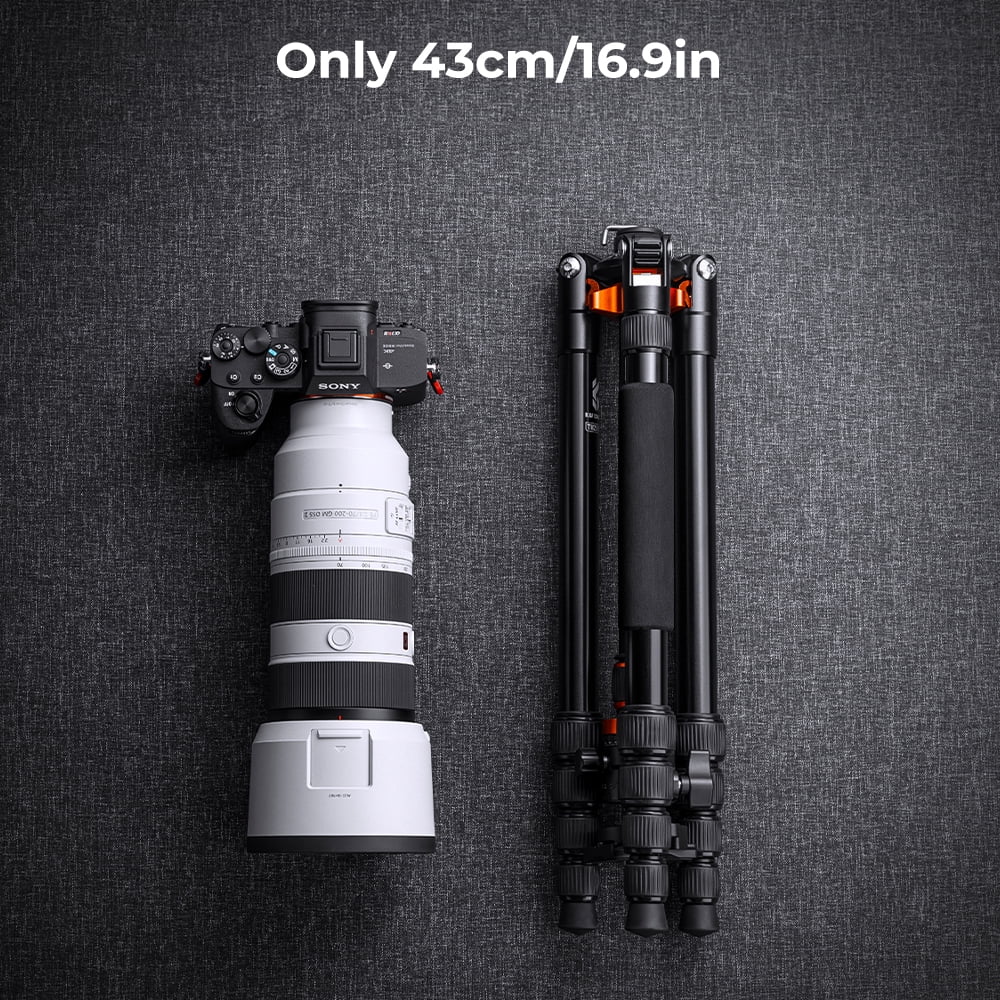 K&F CONCEPT 67" Camera Tripod Monopod with Ball Head 10kg/22lbs Load Capacity K255A4+BH-28L(TM2515M1)