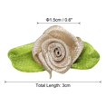 thumbnail image 2 of Uxcell 15mm Tiny Satin Ribbon Rose Fabric Flowers Embellishments Rosettes Applique Beige 200 Pcs, 2 of 6
