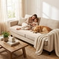 thumbnail image 5 of decorUhome Sofa Cover for Dogs, Non Slip Fuzzy Couch Cover, Washable Slipcover for Pets(Beige, 27.6" x 59"), 5 of 10