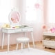 thumbnail image 3 of Set de Mesa y Silla Tocador Costway para Niños con Espejo y Cajones Blanco 70 x 34 x 100 cm, 3 of 10