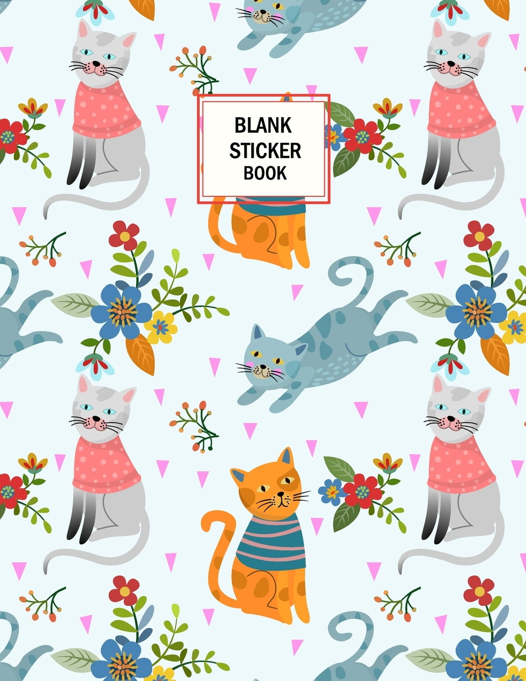 Blank Sticker Book Cats Blank Sticker Book Sticker Album Book Large