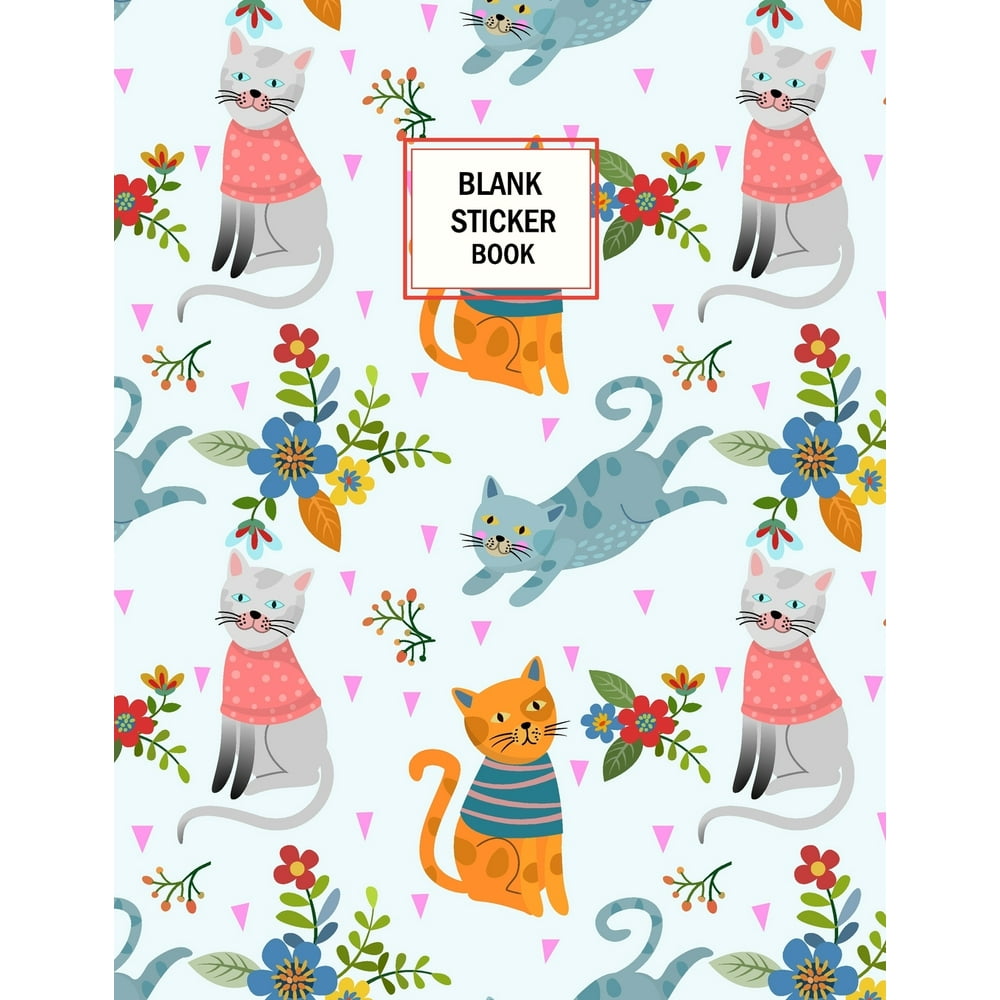 Blank Sticker Book Cats Blank Sticker Book Sticker Album Book Large