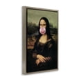 thumbnail image 4 of Stupell Industries Mona Lisa & Bubblegum Novelty & Humor Painting Brown Floater Framed Canvas Art Print Wall Art, 21 x 31, 4 of 10