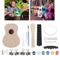 thumbnail image 1 of Ukeleles De Bricolaje, Tablero Arqueado Resistente Al Desgaste Hermoso Kit De Ukelele De Color Madera Para Aprendizaje De Instrumentos Musicales Para Regalo Hecho A Mano, 1 of 7