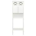 thumbnail image 5 of Ktaxon Over the Toilet Bathroom Storage Spacesaver, Freestanding Bathroom Cabinet with Double Doors and Adjustable Shelves, White Finish, 5 of 10