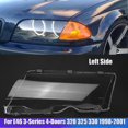thumbnail image 4 of 1Pair for E46 3-Series 4-Doors 320 325 330 1998-2001 Car Headlight Lens Cover Lamp Shade Lens Light, 4 of 5