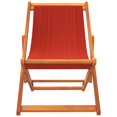 thumbnail image 2 of vidaXL Chaises de Plage Pliantes 2 Pcs Tissu Rouge, 2 of 5