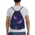 thumbnail image 2 of Bingfone Eggplant Drawstrings Backpacks Bags For Men Women Gym Drawstrings Bag, 2 of 9