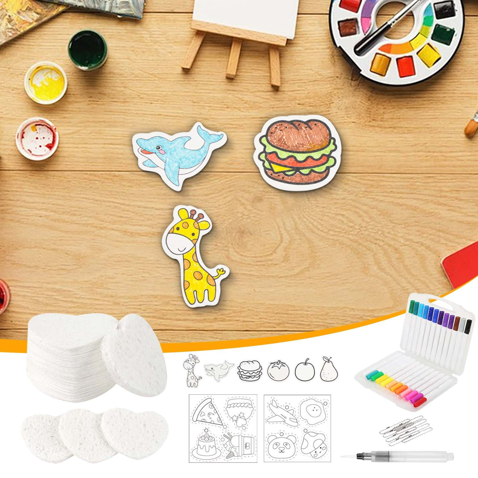 wtgtog Back to School Supplies Puffy Paint Drawing Canvas Sponge 10ml Class Supply List B