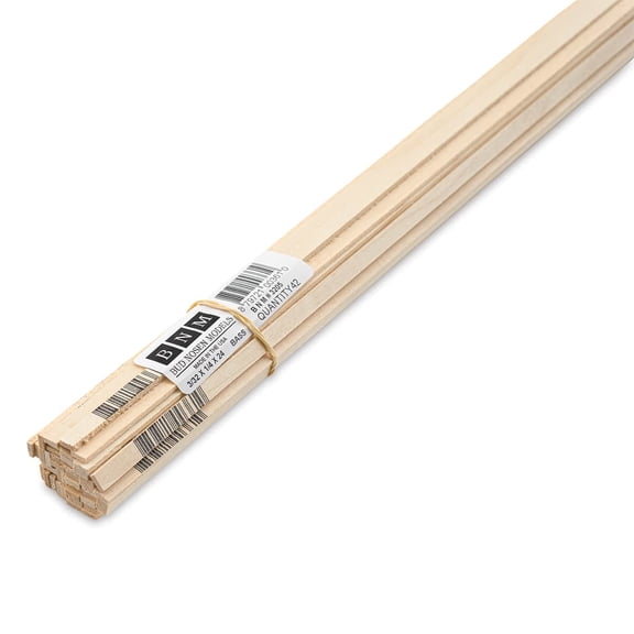 Bud Nosen Basswood Sticks - 3/32" x 1/4" x 24", 42 Sticks