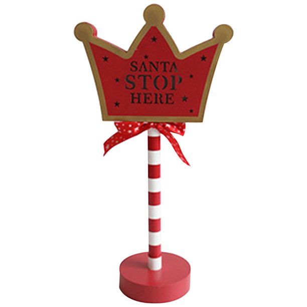 Señal de parada de Navidad creativa, señal de parada con luz LED, decoración de regalos únicos de Navidad