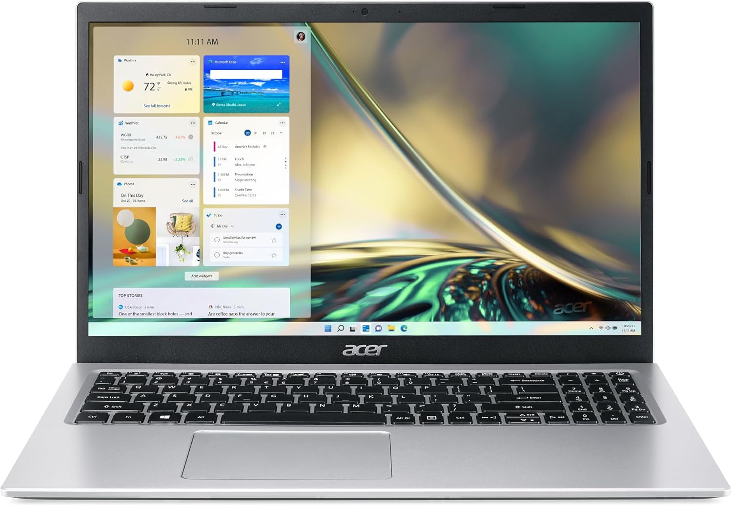 Acer Aspire 3 15.6 FHD Display | Intel Core i7-1165G7 2.8 GHz | Intel Iris Xe Graphics|WiFi |Bluebooth | Silver | 8GB RAM | 512GB SSD | Windows 11 Home | Bundle with USB 3.0 Hub