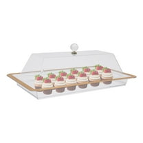 Miumaeov Acrylic Cake Stand Serving Tray Dessert Display Plate Wedding Cake Stand with Lid