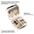 thumbnail image 2 of Whale Travel-Portable Square Jewelry Organizer Storage Box - Rings, Earrings, Necklaces, and Bracelets Holder for Girls and Women, 2 of 6