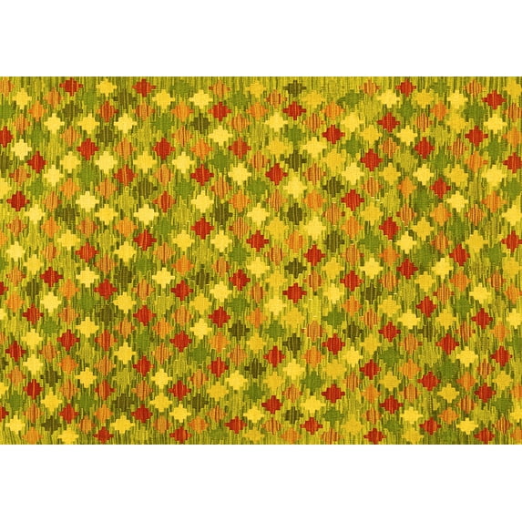 Ahgly Company Indoor Rectangle Southwestern Yellow Country Area Rugs, 8' x 10'