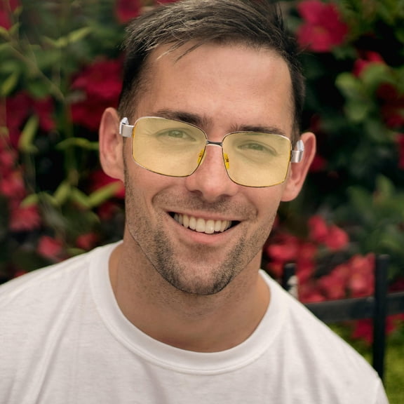 Raindrops Night Driving Glasses Silver - Back to School Driving Eyewear, 1 Set for Clear Vision