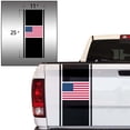 thumbnail image 2 of American USA Flag Racing Stripes Truck Tailgate Vinyl Decal Sticker Sport Lines Styling Straight Lines Compatible with Most Pickup Trucks - Back Graphic Sporting (11" x 25", Black), 2 of 8