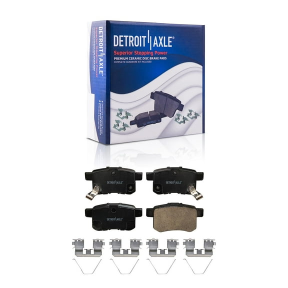 Detroit Axle - Rear Brake Pads for 2008-2017 Honda Accord, 2009-2014 TSX, Ceramic Brake Pads 2010 2011 2012 2013 Replacement