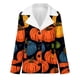 thumbnail image 4 of Puntoco Abrigo Mujer Halloween Impreso Moda Manga Larga Bolsillo Compuesto Felpa Botón Abrigo Manga Larga Sin Sombrero Casual Abrigo/Chaqueta Liquidación Puntoco Puntoco-1, 4 of 4