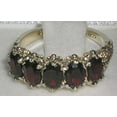 thumbnail image 4 of LBG British Made 9k White Gold Natural Garnet Womens Eternity Ring - 33 size options - Size 12, 4 of 6