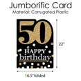 thumbnail image 5 of Big Dot of Happiness Adult 50th Birthday - Gold - Happy Birthday Giant Greeting Card - Big Shaped Jumborific Card, 5 of 7