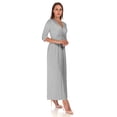 thumbnail image 2 of SR Women's Casual Wrap Floor Length Maxi Dress, 4X, H. Grey, 2 of 5