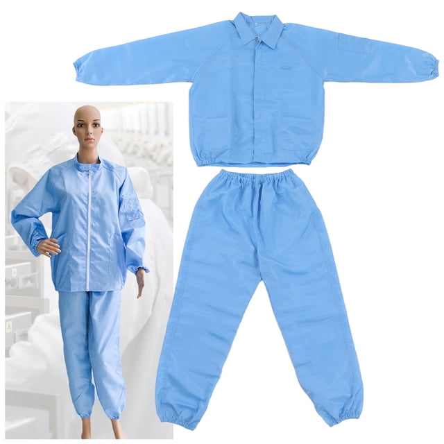 Esd Lab Coat, Polyester Esd Coat Protective Paint, Workshop Split Clean Clothes, Anti Static Work Clothes, for Microelectronics, Optoelectronics, Bioengineering Industries