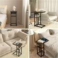 thumbnail image 6 of Side Table with Charging Station, C-Shape End Table, Dual USB-C Ports, Couch Table, Bedside Table for Small Spaces, 6 of 6
