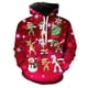 thumbnail image 3 of Sudadera con capucha y estampado 3D de Papá Noel y muñeco de nieve, novedad en sudaderas con capucha y gráfico navideño de Feliz Navidad, sudaderas con capucha unisex de invierno, 3 of 5