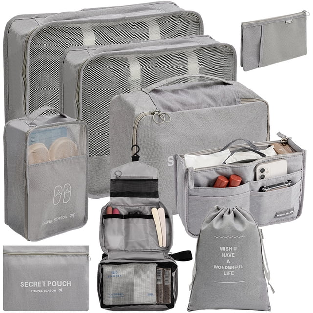 Ensemble de Sacs de Voyage de 7 Cubes d'Emballage Organisateurs d'Emballage pour Bagages pour Accessoires de Voyage