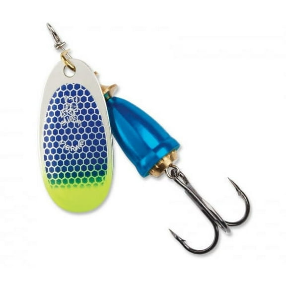 Blue Fox Classic Vibrax 01 1/8 Blue Scale/ Chartreuse Tip UV