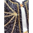 thumbnail image 2 of 3-Piece Halloween Cosplay G'irl's Costume, Luxury Popular Singer Stage Performance Outfit, Black Printed , Ages 3-12, 2 of 6