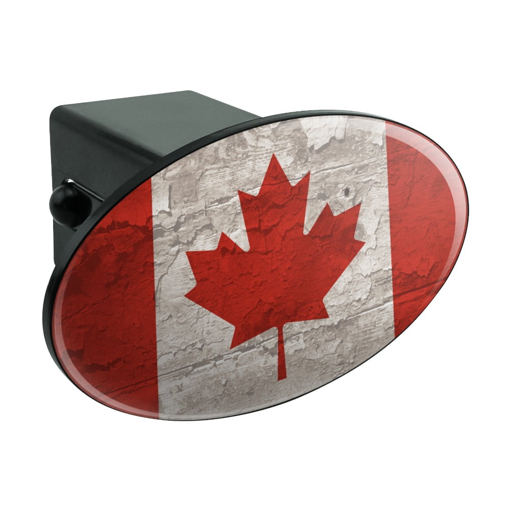Rustic Distressed Canada Flag On Wood Oval Tow Trailer Hitch Cover Plug Insert Walmart Com Walmart Com